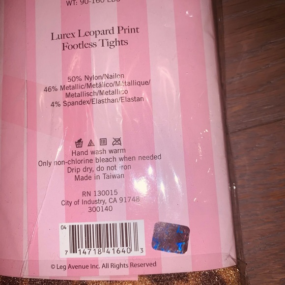 Leopard print footless tights - Picture 3 of 3